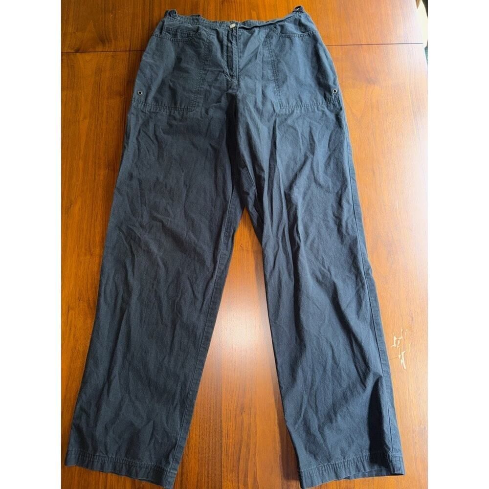 Vintage Sag Harbor Women's 100% Cotton Sport Utility Black Pants - Size S